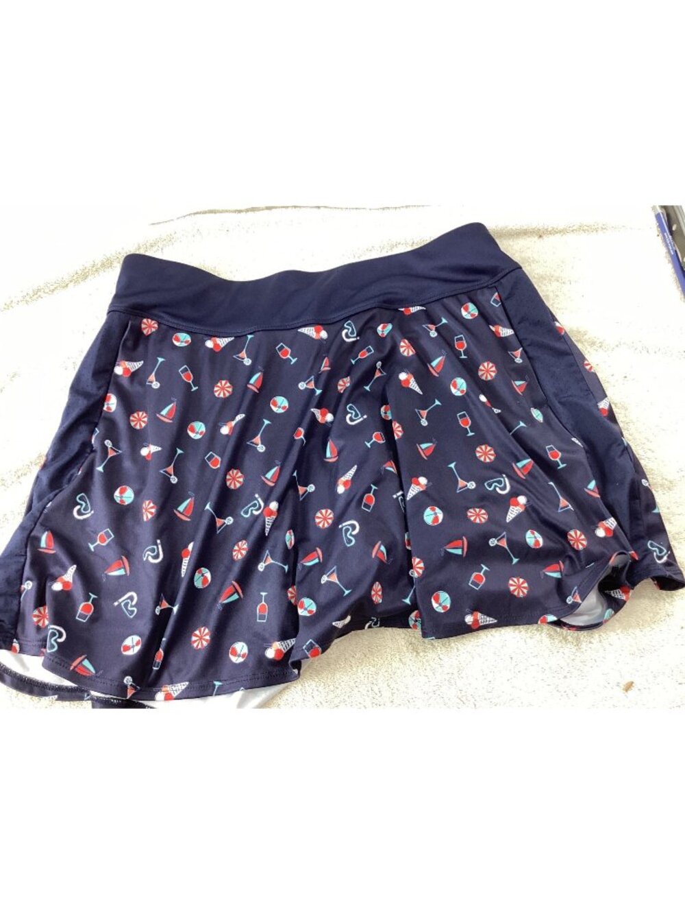 Grand Slam Womens Navy Golf Skort*Large*Lightweight*Built-In Shorts*Femboy*EUC